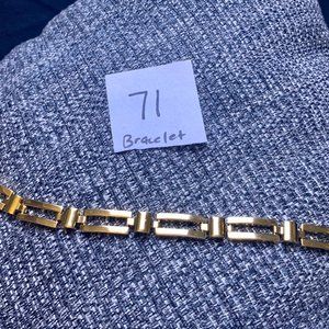 Napier Gold Tone Herringbone Flat Link Bracelet